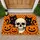 Skull, Black Cats And Jack O'Lanterns For Spooky Halloween Porch And Autumn Celebrations Doormat - 1