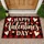 Red Black Checkered Valentine’s Day Hearts for a Warm Romantic Seasonal Entryway Doormat - 1