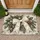 Pinecone Lace Christmas Bow Holiday Decor for Cozy Rustic Winter Homes Doormat - 1