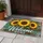Turquoise Sunflowers Welcome Home Rustic Farmhouse Entryway Country House Style Doormat - 4