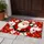 Cartoon Santa Emerging Through Red Tiles for Christmas Holiday Cheer Doormat - 4