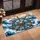 Nautical Ship Wheel Over Ocean Waves for Coastal Entryway Style and Seafaring Homes Doormat - 2