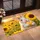 White Rabbit Holding a Golden Heart Among Sunflowers for Cozy Cottage Living Style Doormat - 2