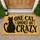 Quirky Black Cat Silhouette with Witty Cat Lover Humor for Cozy Home Entryway Style Doormat - 1