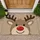 Red-Nosed Reindeer Face for Rustic Christmas Entryway Holiday Cheer and Seasonal Decor Doormat - 1