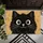 Big-Eyed Black Cat Face for Cozy Cat-Lover Homes and Playful Everyday Living Spaces Doormat - 5