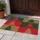 Red Green And Brown Christmas Tree Blocks For Cozy Holiday Home Decorating Doormat - 4