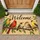 Colorful Perched Birds and Welcome Script for Cheerful Nature-Inspired Entryway Decor Doormat - 1