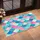 Mermaid Scale Turquoise Pink And Gold Shimmer For Coastal Bathroom And Beach Home Decor Doormat - 2