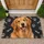 Golden Retriever Portrait With Paw Prints For Dog Lovers And Pet-Friendly Homes Doormat - 1