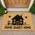 Pixel Art House and Friendly Figure for Cozy Home Entryway Decor Doormat - 1