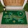 Tribal Teal Lizard With Golden Stars for Eclectic Entryway Style Doormat - 1