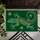 Tribal Teal Lizard With Golden Stars for Eclectic Entryway Style Doormat - 5