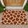 Giraffe Spot Motif in Warm Neutrals for Nature-Inspired Entryway Home Decor Doormat - 1