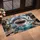 Great White Shark Breaking Through Weathered Pier for Dramatic Coastal Home Decor Doormat - 2