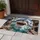 Great White Shark Breaking Through Weathered Pier for Dramatic Coastal Home Decor Doormat - 4