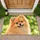 Fluffy Orange Pomeranian Puppy Portrait For Cozy Pet-Loving Home Entryways Doormat - 1