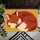 Curled Sleeping Red Fox on Golden Ochre for Cozy Woodland-Inspired Home Interiors Doormat - 5