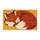 Curled Sleeping Red Fox on Golden Ochre for Cozy Woodland-Inspired Home Interiors Doormat - 6