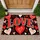 Bold Red and White LOVE Hearts for Valentine's Day Romance and Cozy Home Entryways Doormat - 1
