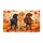 Three Cozy Dogs with Pumpkins and Autumn Leaves for a Warm Fall Home Entryway Doormat - 6