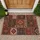Vintage Red Persian Patchwork Motifs for Cozy Eclectic Bohemian Home Living Spaces Doormat - 1