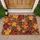 Vibrant Autumn Maple Leaves on Rustic Wood for Cozy Fall Entryway Seasonal Home Style Doormat - 1