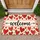 Red Heart Welcome Lettering for Valentine's Day Entryway and Romantic Home Decor Accent Doormat - 1