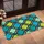 Teal And Lime Quatrefoil Motifs For A Colorful Modern Entryway, Contemporary Home Doormat - 2