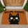 Black Cat Welcome Peasants Humor for Quirky Cat Lovers and Playful Home Entry Style Doormat - 1