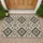Black And White Tribal Diamond Motifs For Modern Entryways And Cozy Minimalist Homes Doormat - 1