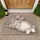 Sleepy Gray Rabbit With Pink Ears For Cozy Cottage And Woodland Home Styling Lovers Doormat - 1