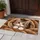 Fluffy Kitten Peeking From Cozy Blanket Nest for Cat Lovers and Cozy Homes Doormat - 4