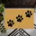 Black Paw Prints on Golden Tan for Pet Lovers and Welcoming Everyday Home Entryways Doormat - 5