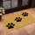 Black Paw Prints on Golden Tan for Pet Lovers and Welcoming Everyday Home Entryways Doormat - 2
