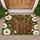 Daisy Butterfly Garden Scene for a Cheerful Cottage Entryway Doormat - 1
