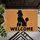 Black Poodle Silhouette with Welcome Lettering for Cheerful Dog-Loving Home Entries Doormat - 5