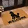 Black Poodle Silhouette with Welcome Lettering for Cheerful Dog-Loving Home Entries Doormat - 2