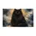 Glowing-Eyed Black Cat Portrait for Cozy Pet-Loving Homes, Feline Fans and Cat Lovers Doormat - 6