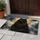 Glowing-Eyed Black Cat Portrait for Cozy Pet-Loving Homes, Feline Fans and Cat Lovers Doormat - 4