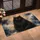Glowing-Eyed Black Cat Portrait for Cozy Pet-Loving Homes, Feline Fans and Cat Lovers Doormat - 2