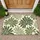 Olive Green Tropical Leaves for Calm Natural Entryways and Modern Botanical Home Decor Doormat - 1
