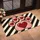 Valentine Heart Paw Print With Bold Stripes for Pet Lovers and Romantic Homes Doormat - 2