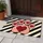 Valentine Heart Paw Print With Bold Stripes for Pet Lovers and Romantic Homes Doormat - 4