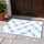 Blue Geometric Floral Motifs for Calm Contemporary Entryways and Kitchen Spaces Doormat - 4