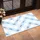 Blue Geometric Floral Motifs for Calm Contemporary Entryways and Kitchen Spaces Doormat - 2