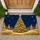 Golden Christmas Tree Beneath Starry Night Sky for Festive Holiday Entryway Styling Doormat - 1