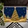 Golden Christmas Tree Beneath Starry Night Sky for Festive Holiday Entryway Styling Doormat - 5