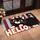 Playful Black Cat With HELLO Lettering for Cheerful Everyday Entryway Decorating Doormat - 2