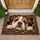 British Bulldog Peeking Through Rustic Timber for Cozy Dog Lover Home Entryway Decor Doormat - 1